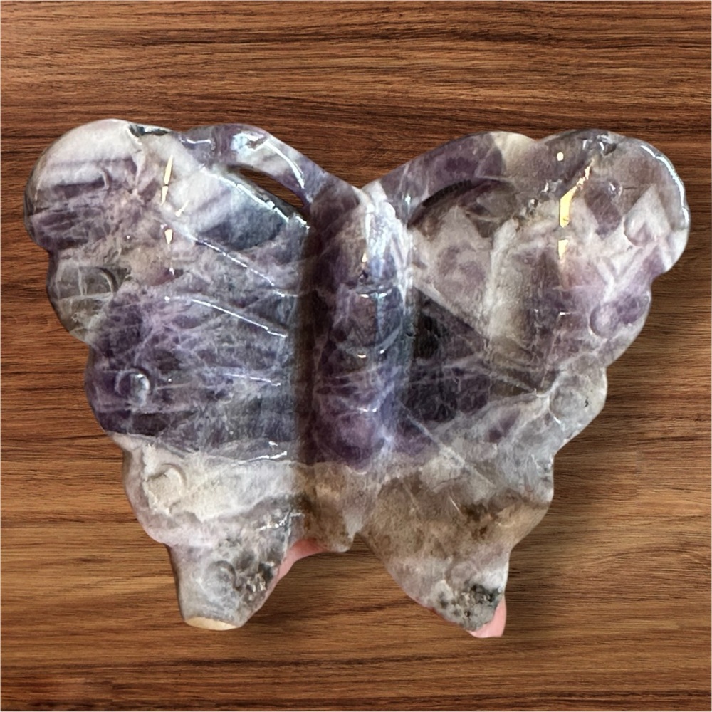 Chevron Amethyst Crystal Butterfly